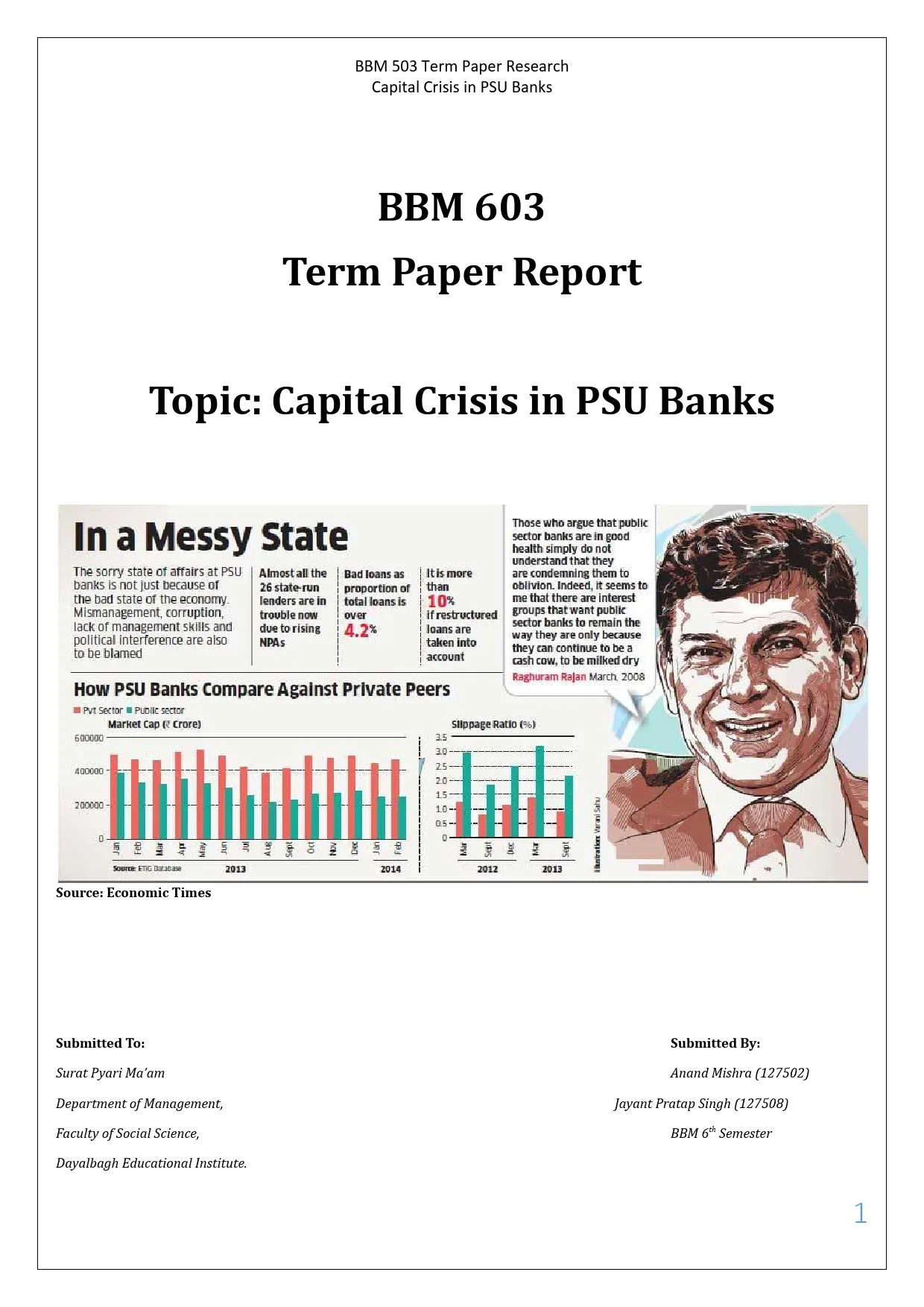 Capital Crisis in PSU Banks