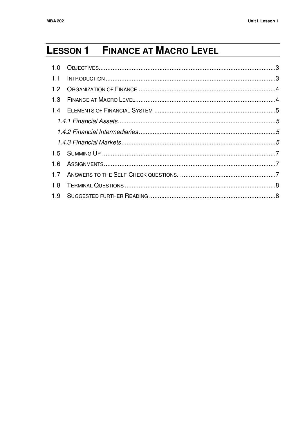 Finance at Macro Level – Equity, Debt and Money Market Instruments