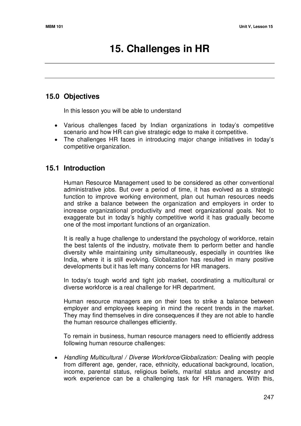 Challenges in HR