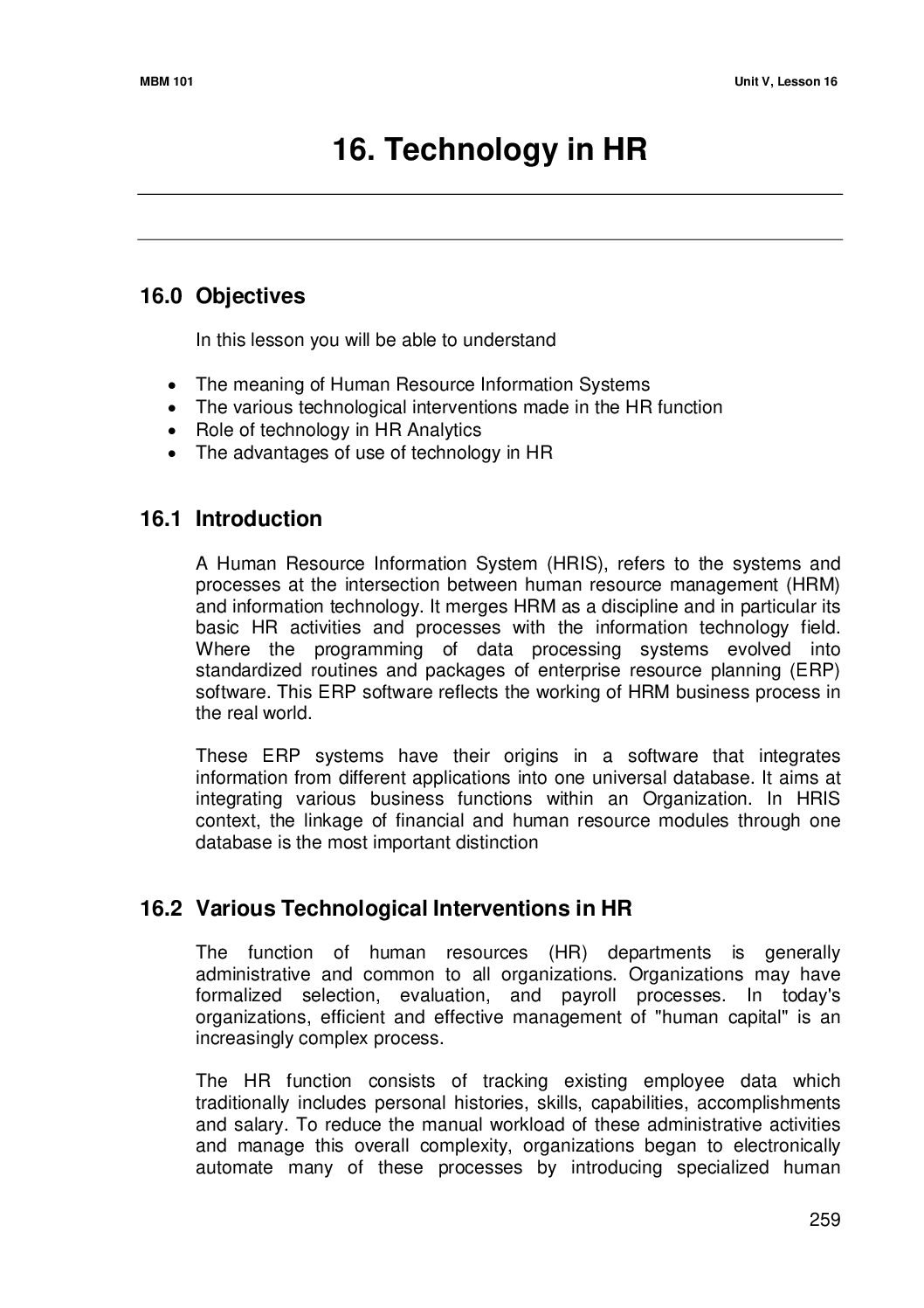 Technology in HR