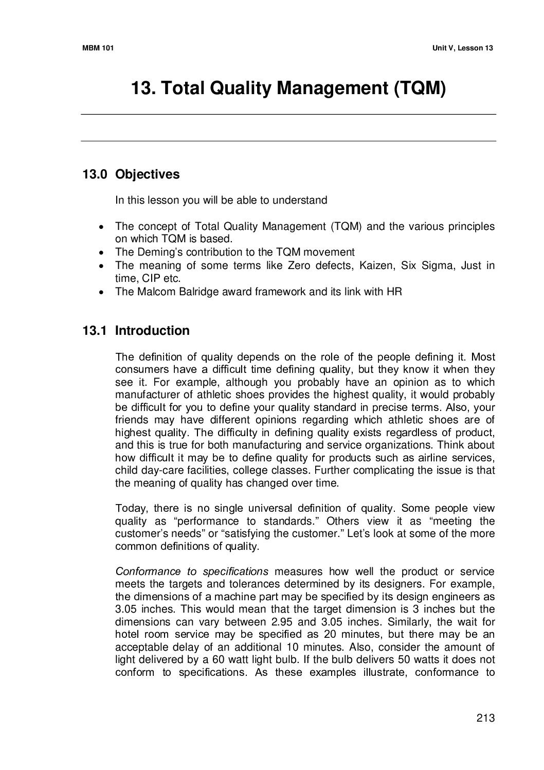 Total Quality Management