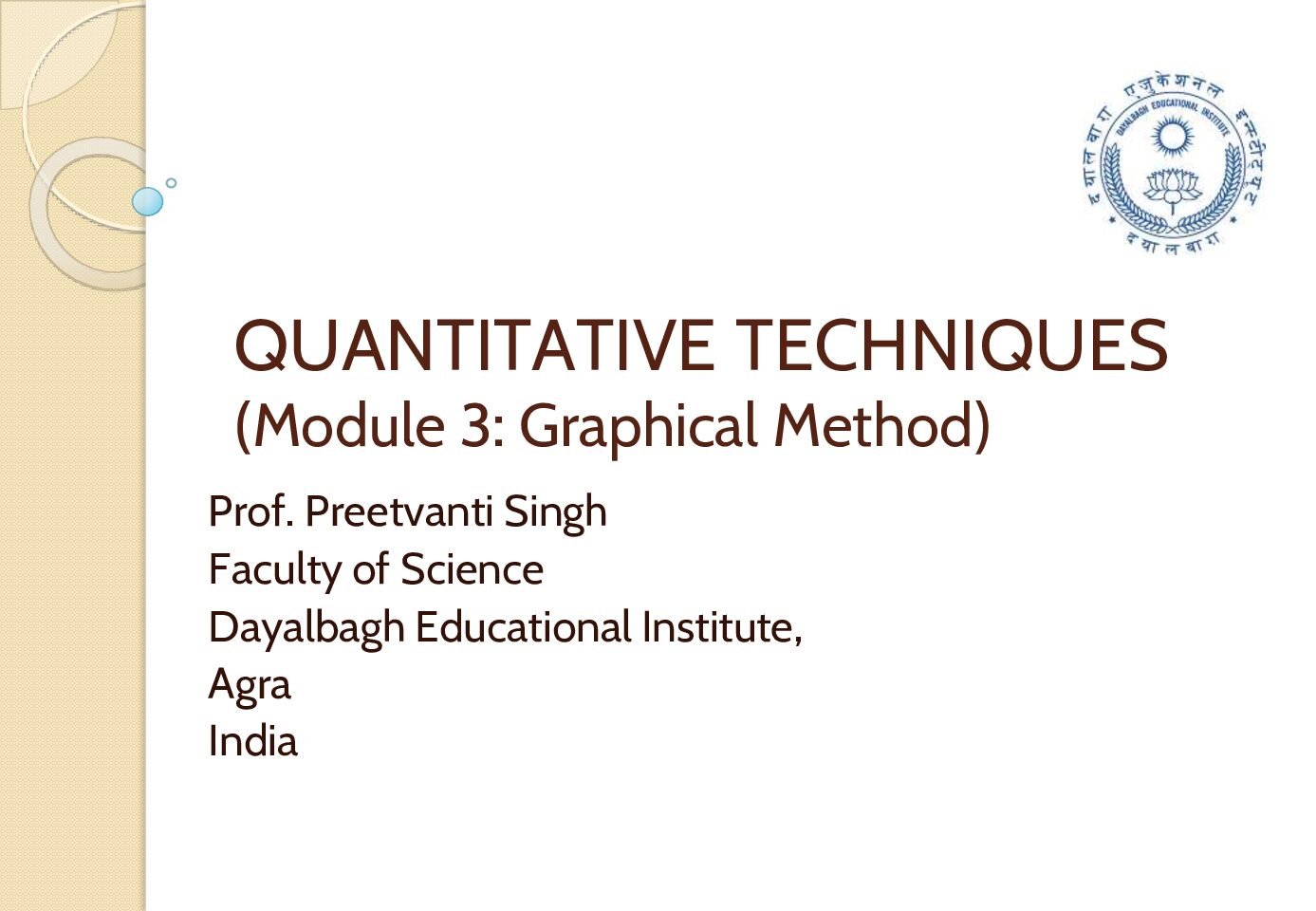 Graphical Method for Linear Programming Problems