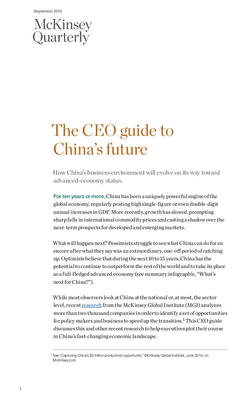 The CEO’s Guide to China’s Future: Navigating Economic Transformation