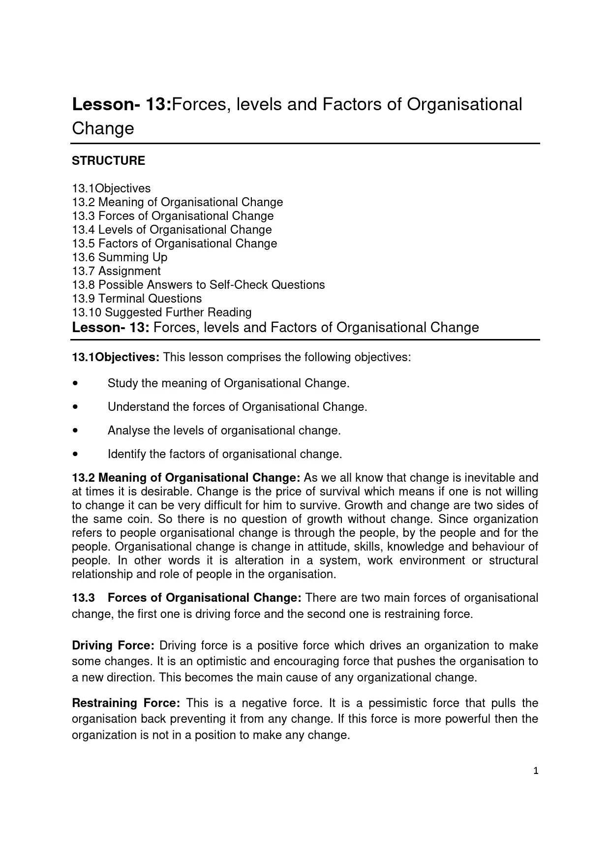 Change Management: Processes and Models