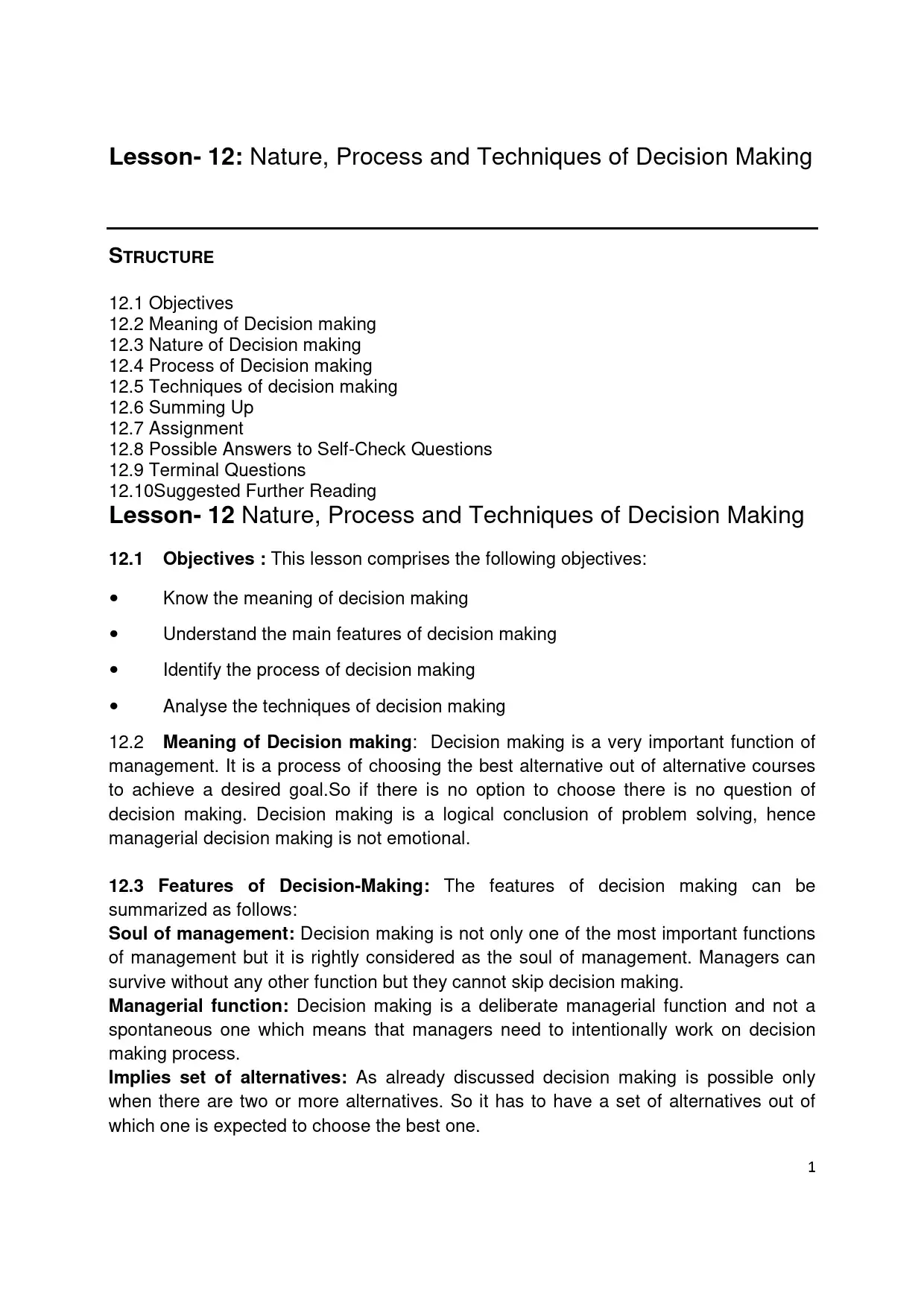 Conflict Management and Negotiation