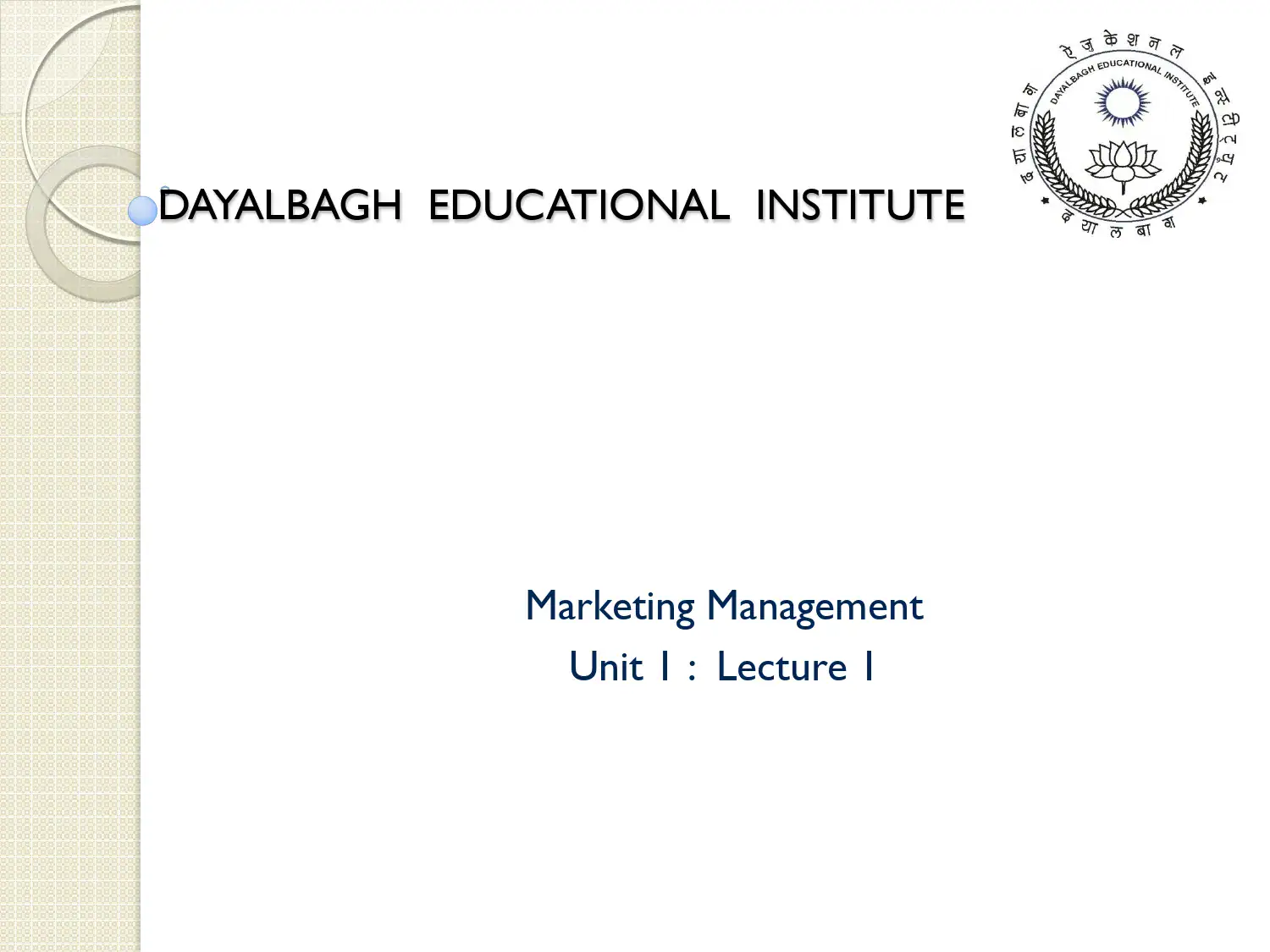 Core Concepts of Marketing Management