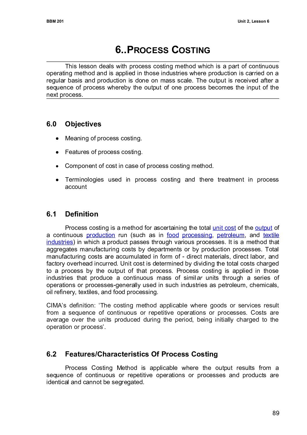 Process Costing