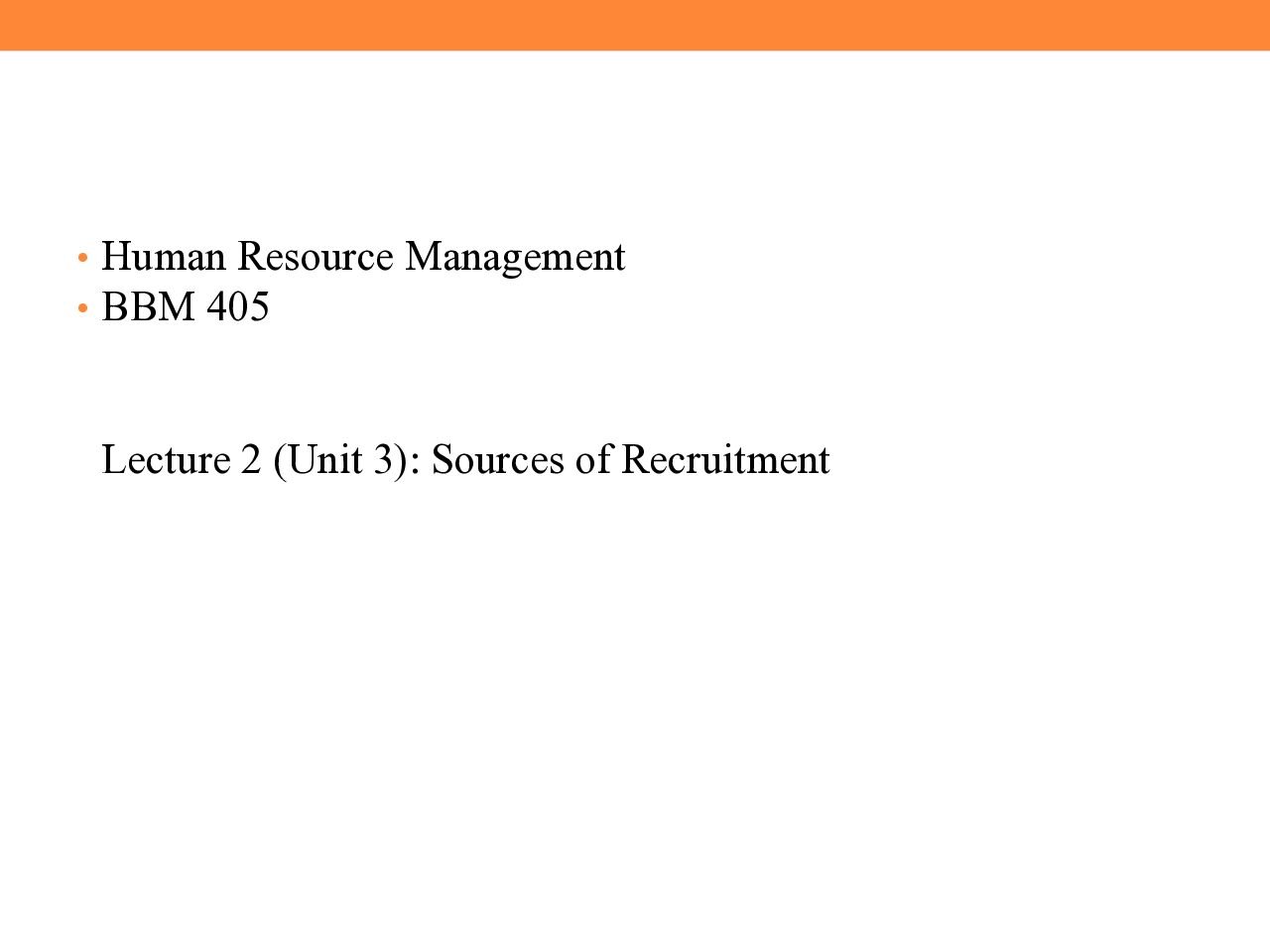 Recruitment Sources