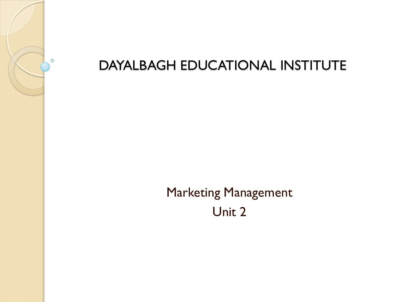 Marketing Environment and CRM