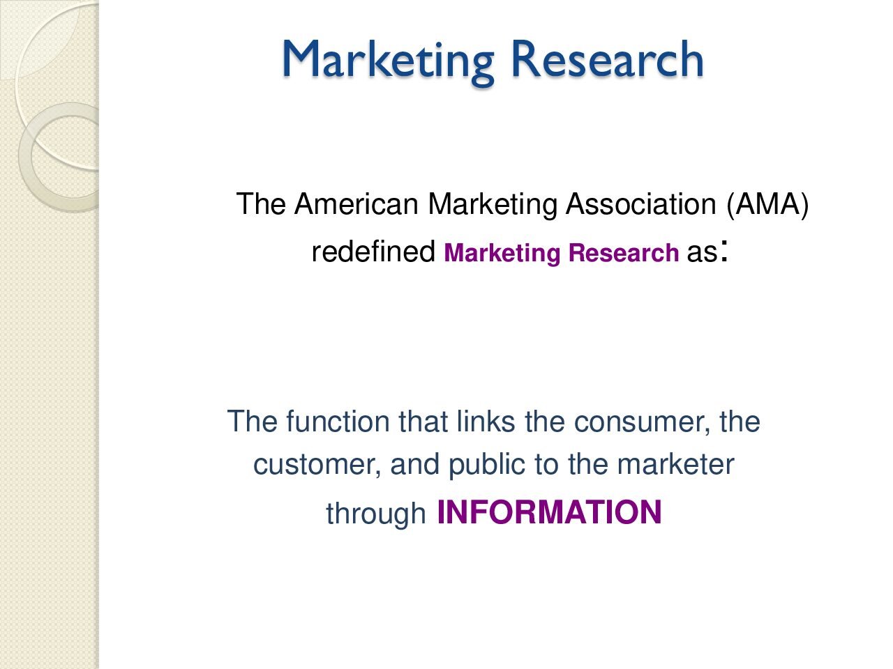Marketing research