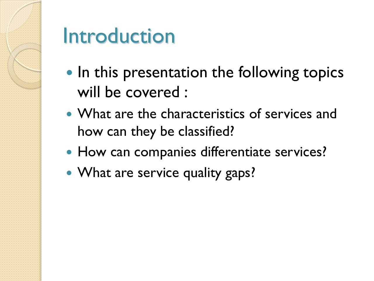 Services Marketing and Quality
