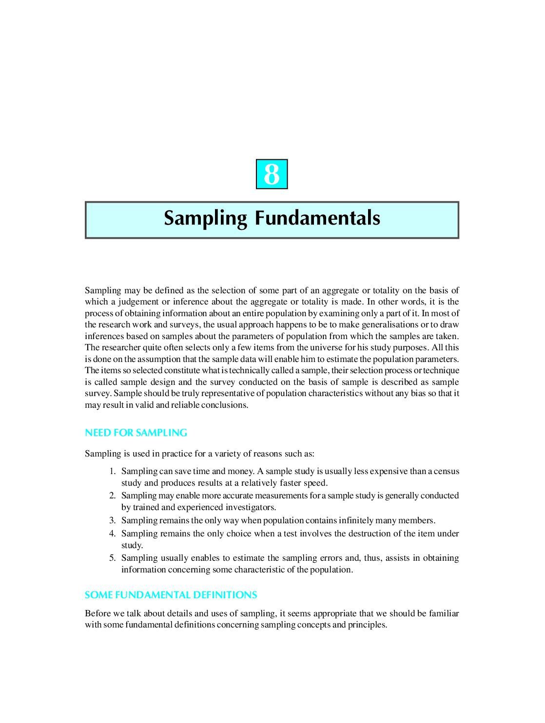 Sampling Fundamentals