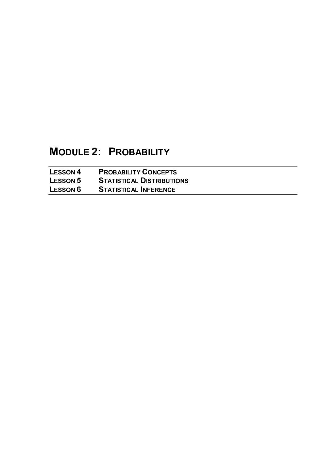 Probability Concepts