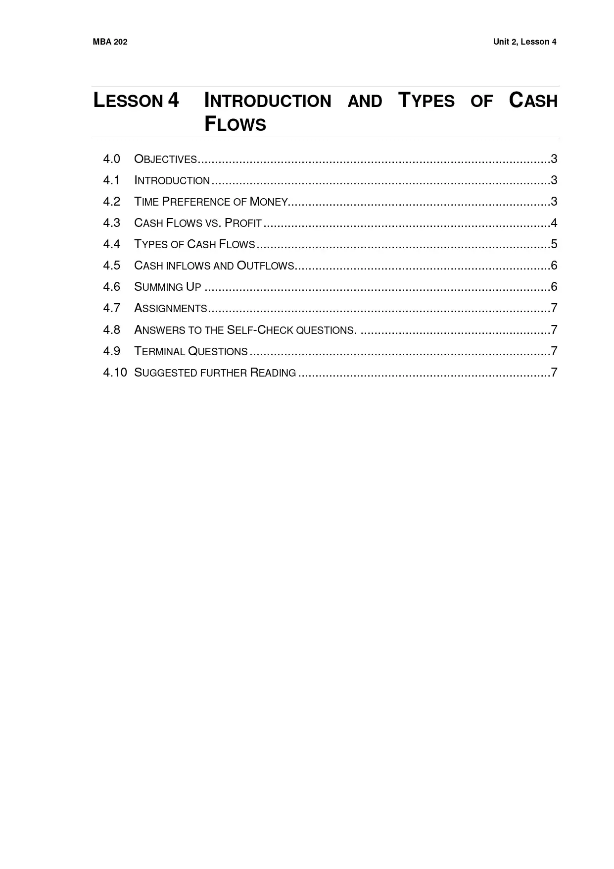 Introduction and Types of Cash Flows