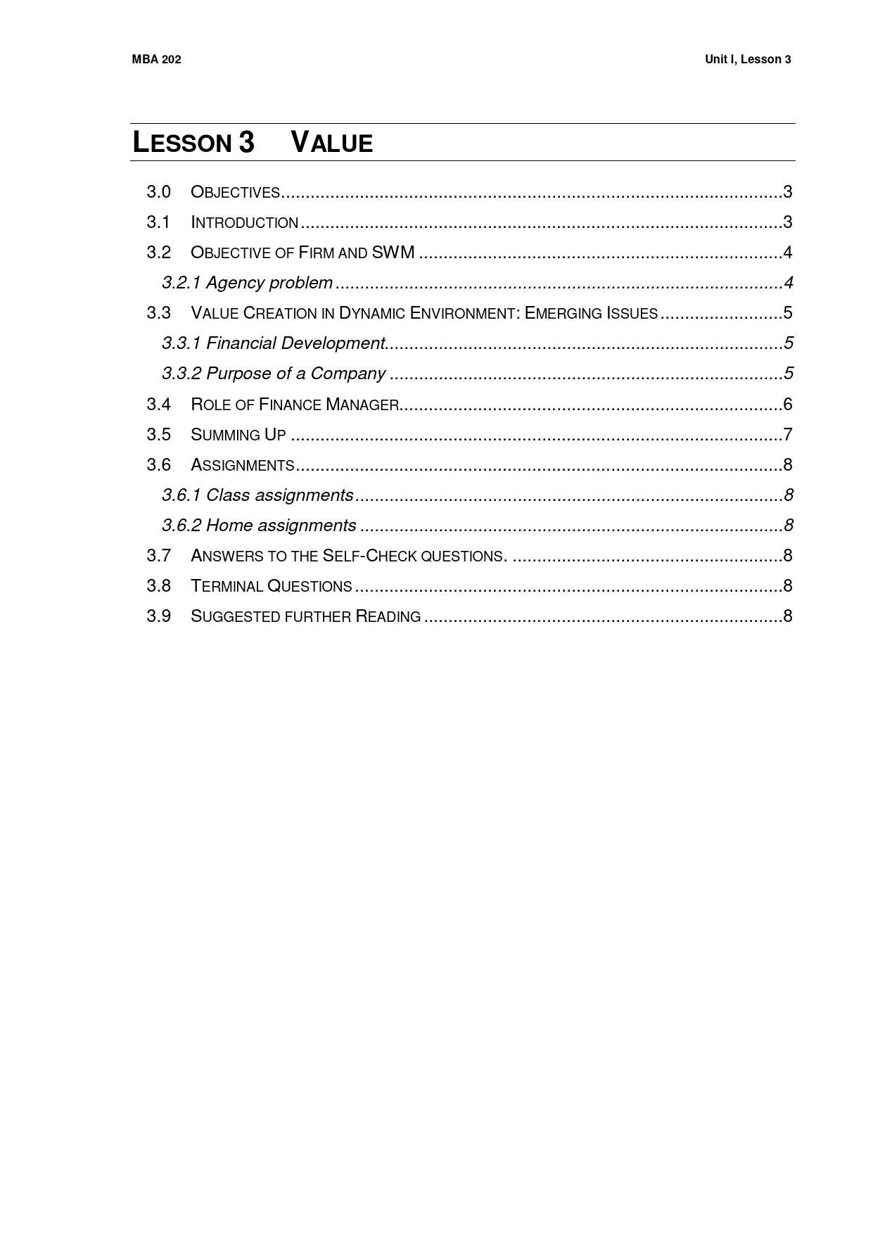  Value Creation and Financial Manager’s Role