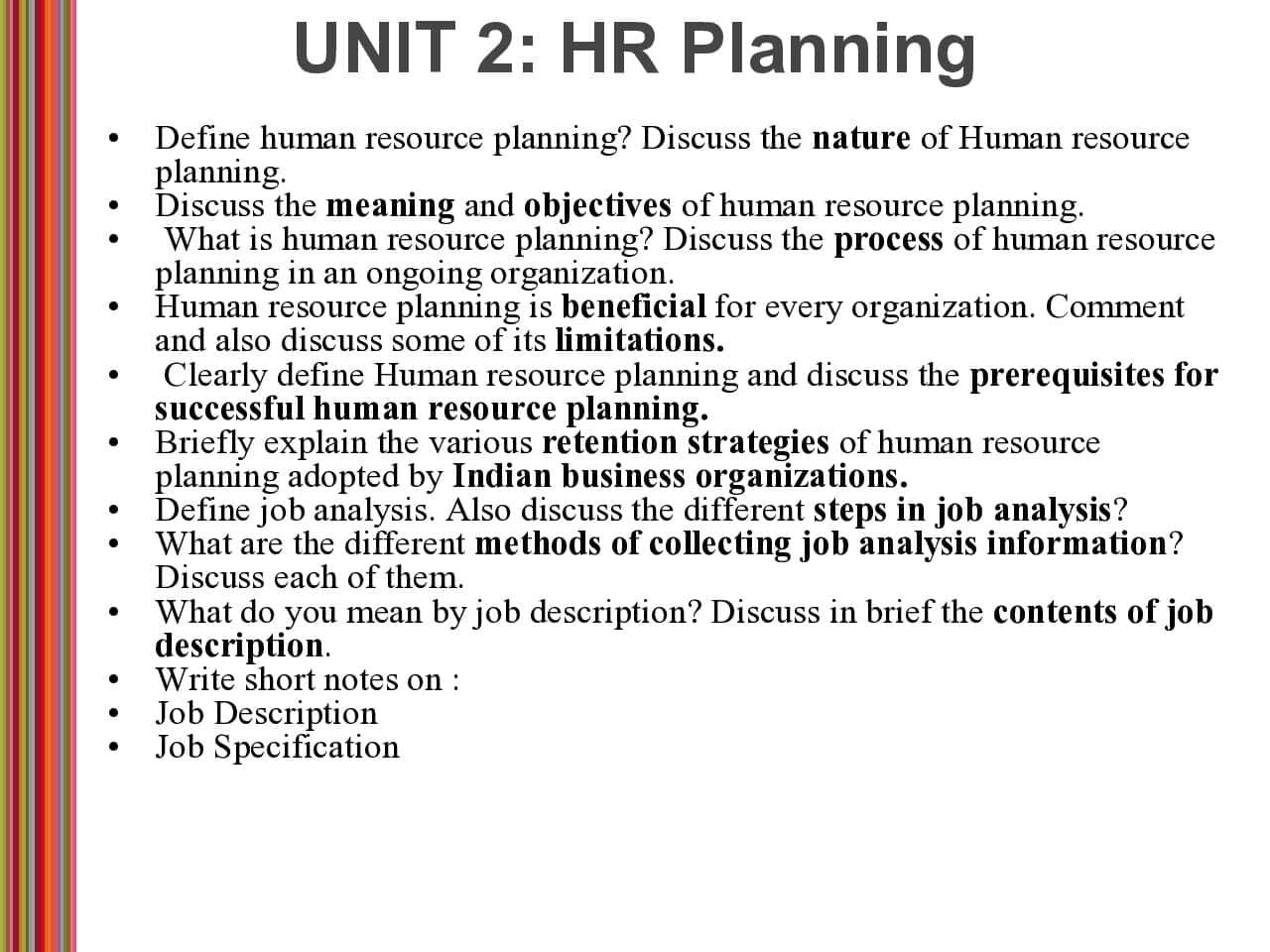 Human Resource Planning and Forecasting