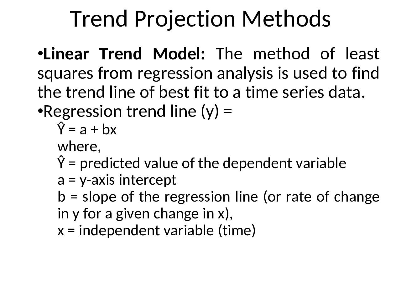 Trend Projection and Seasonal Effects Analysis