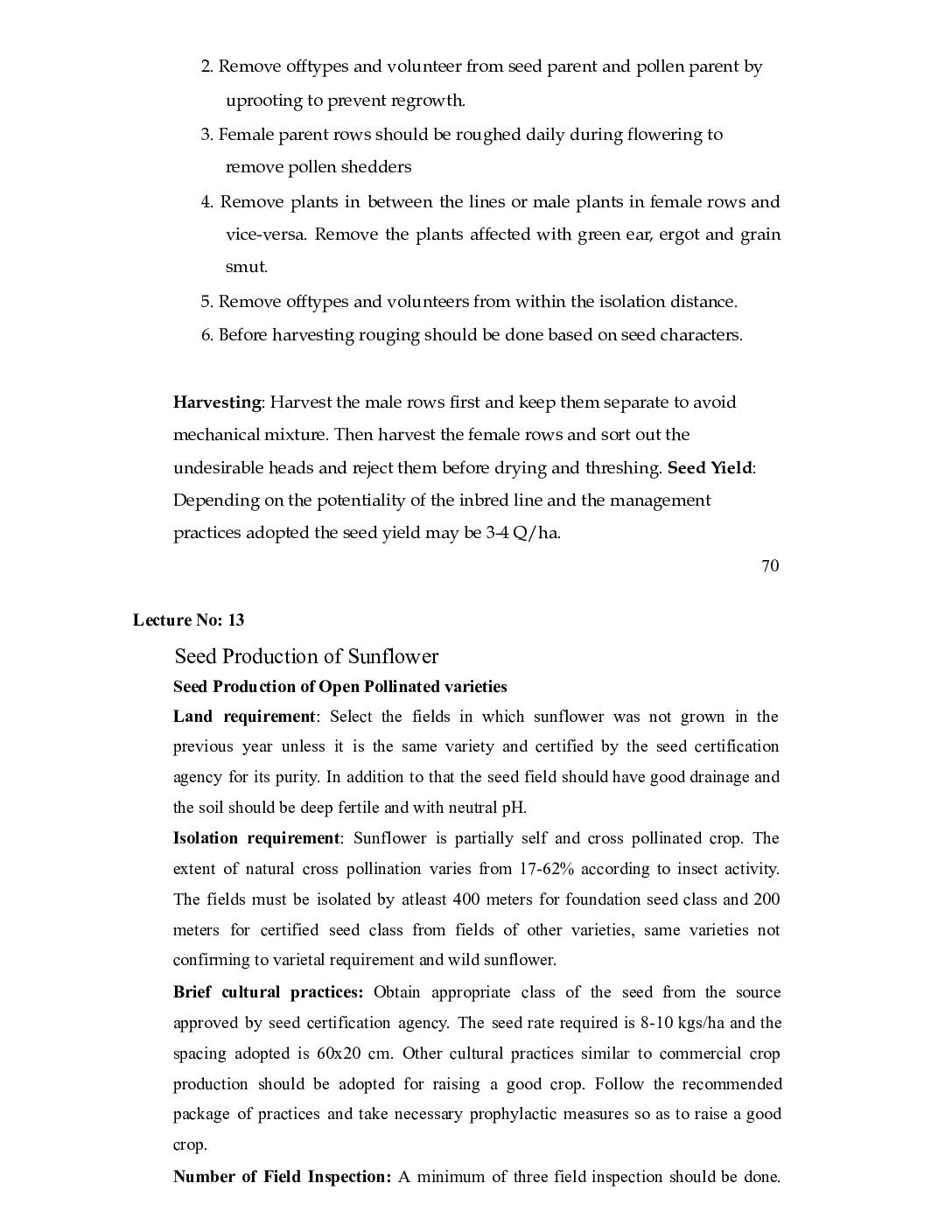 Seed Certification – History, Procedure, and Field/Seed Standards