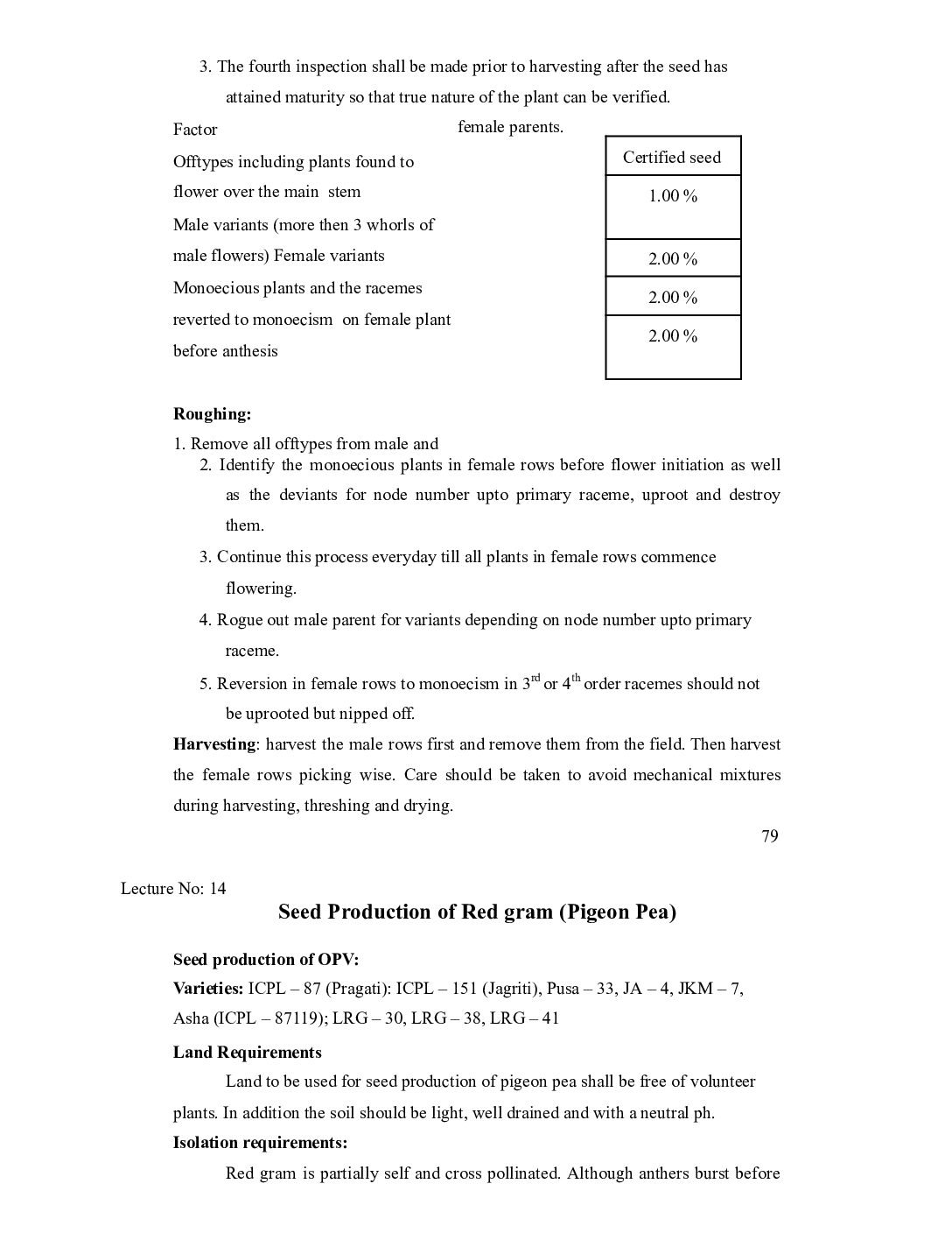 Seed Drying, Processing, Storage, and Testing Methods