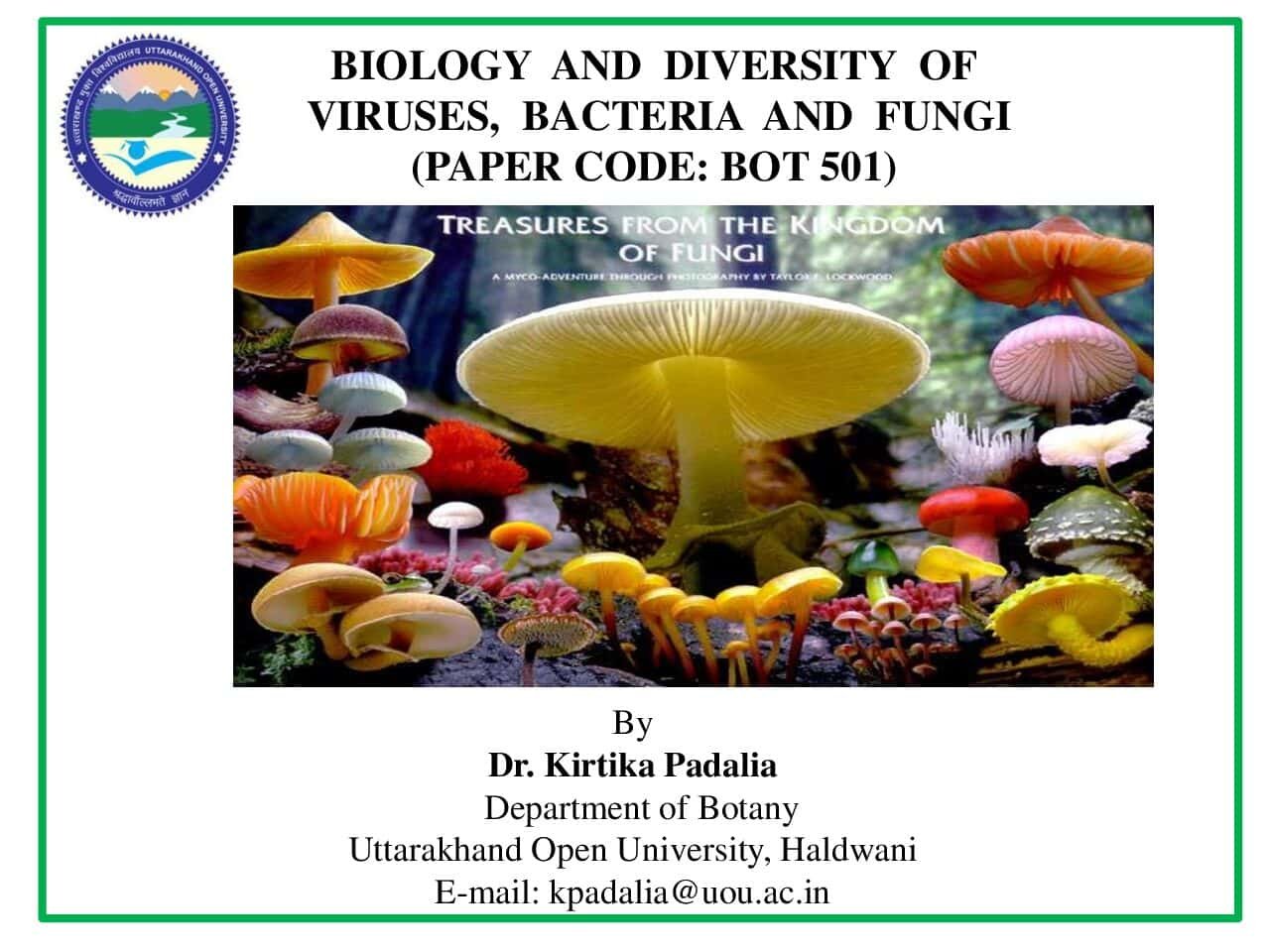 Fungal Cell Wall and Ultra Structure
