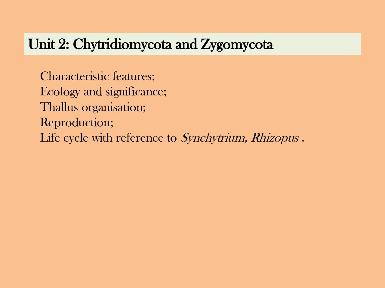 Classification of Fungi – Phycomycetes, Oomycetes, and Zygomycetes