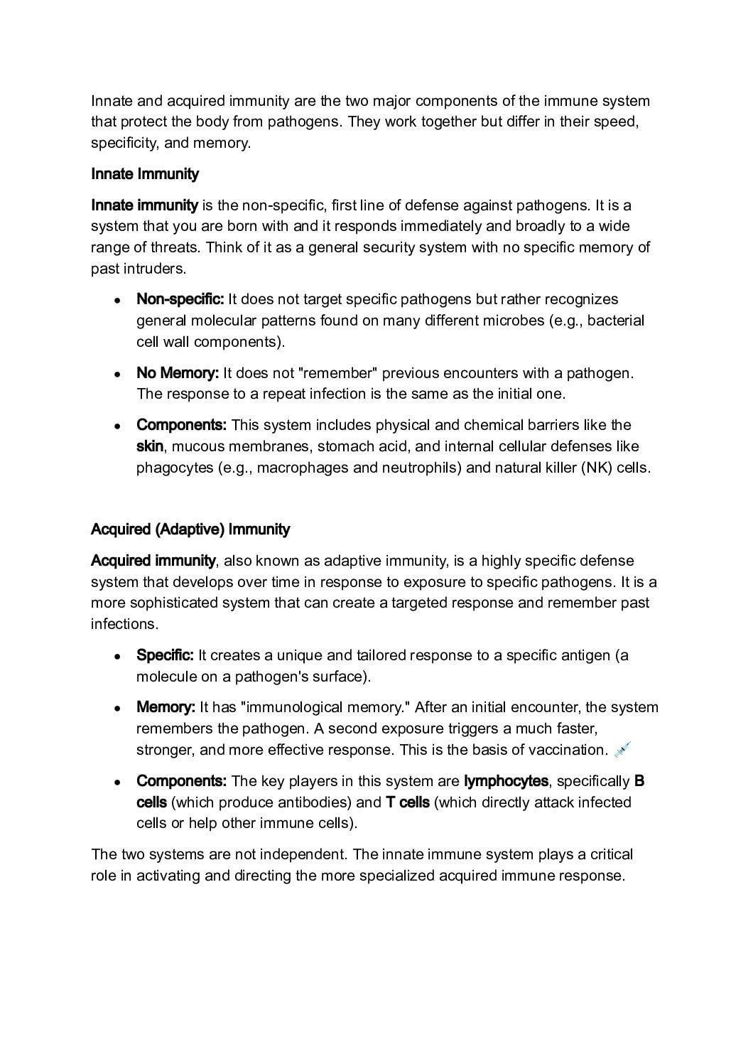 Innate and Acquired Immunity – Types, Antigens, and Immune Classification
