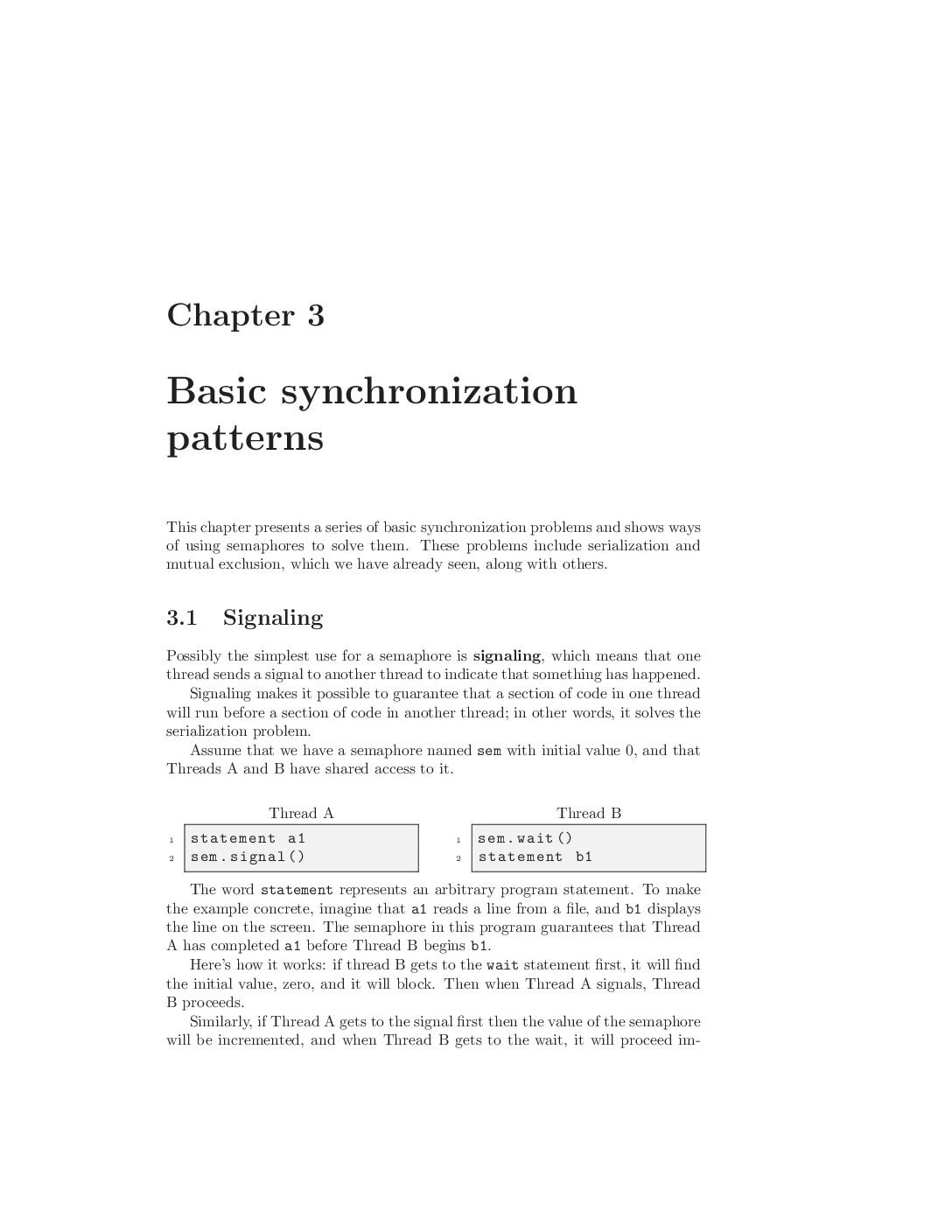 Basic Synchronization Patterns