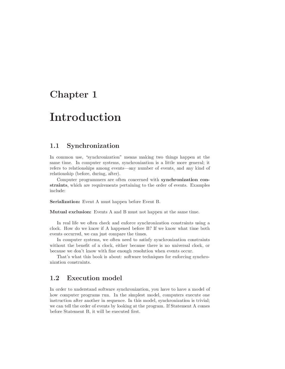 Synchronization Fundamentals