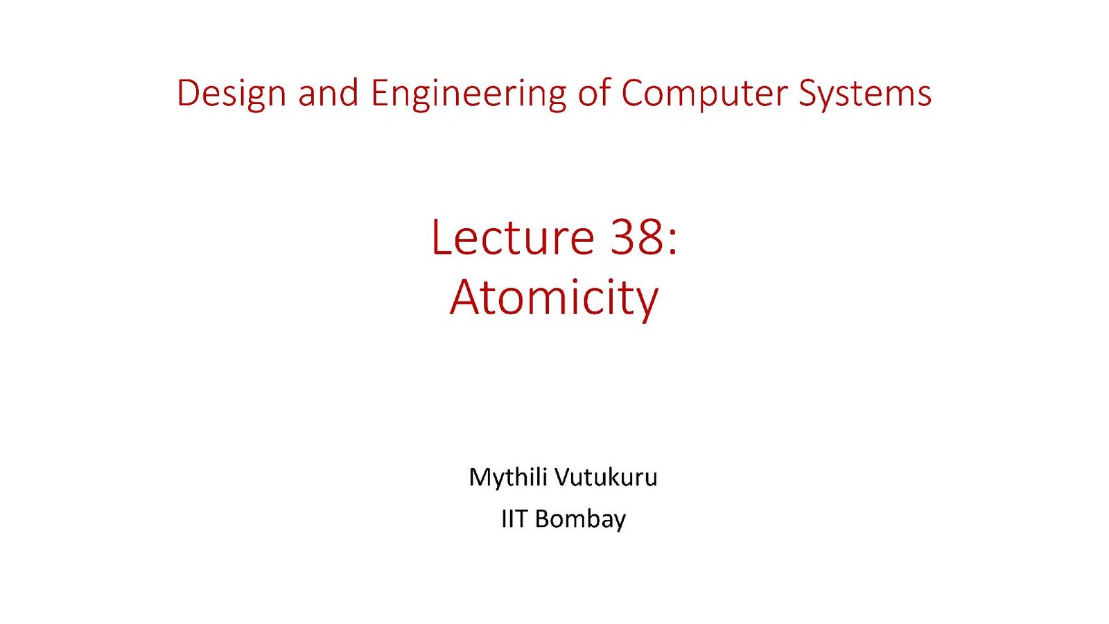 Atomicity