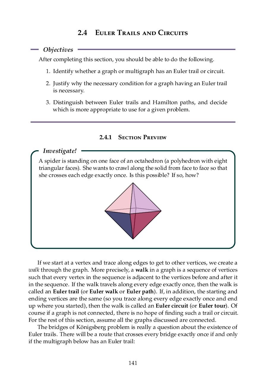 Euler Trails, Circuits, and Hamilton Paths