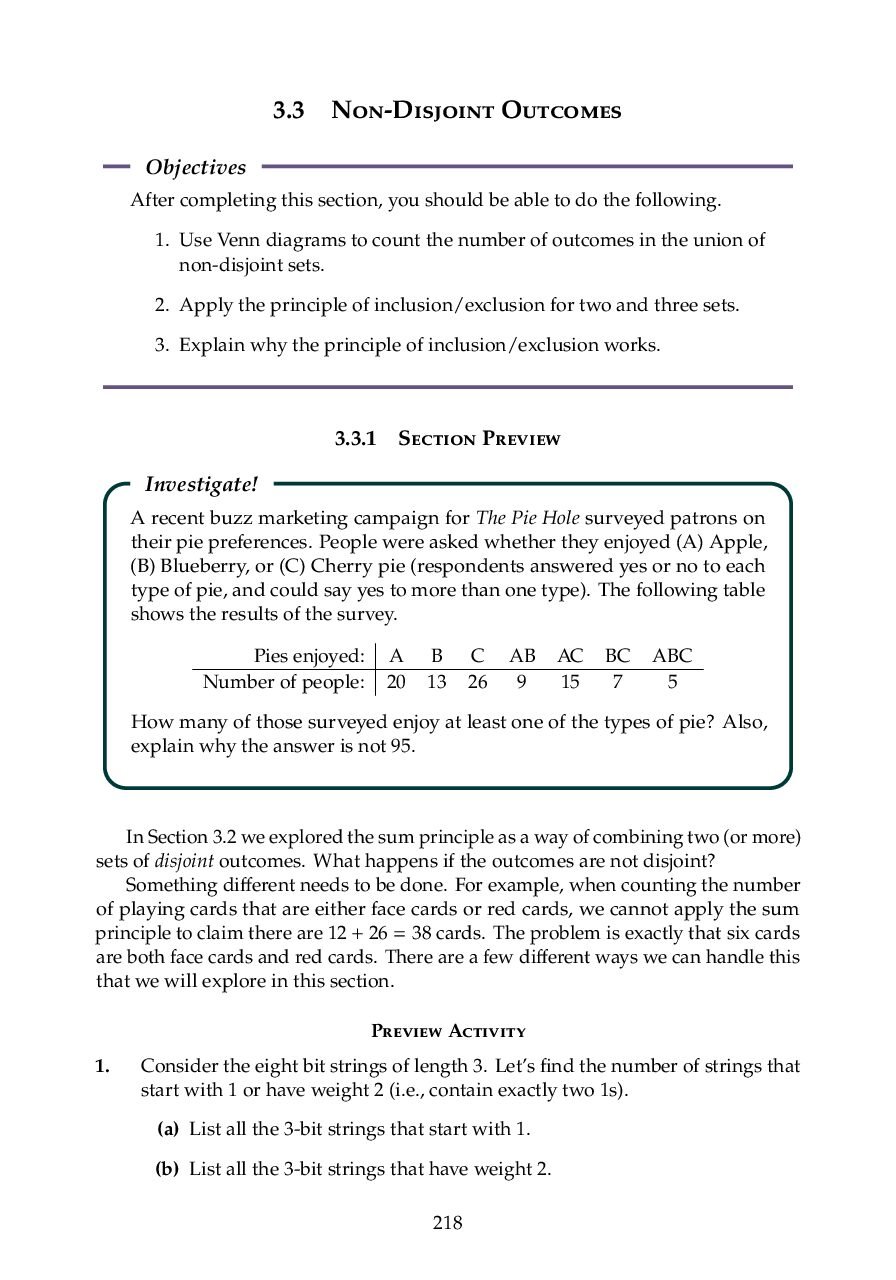 Principle of Inclusion-Exclusion for Non-Disjoint Sets