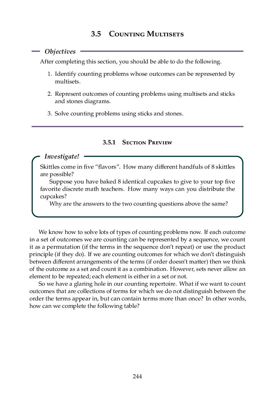 Stars and Bars Method for Distributions