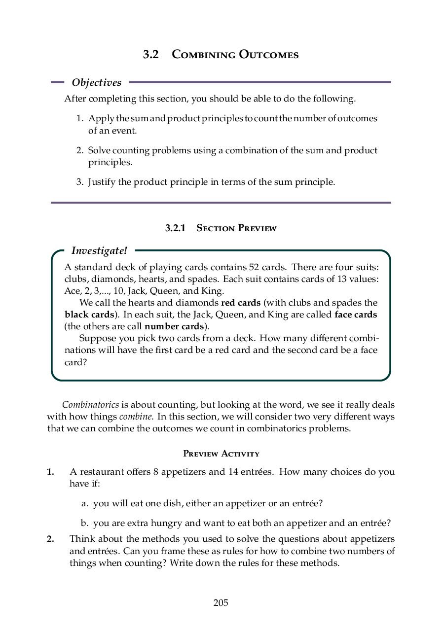 Sum and Product Principles in Counting