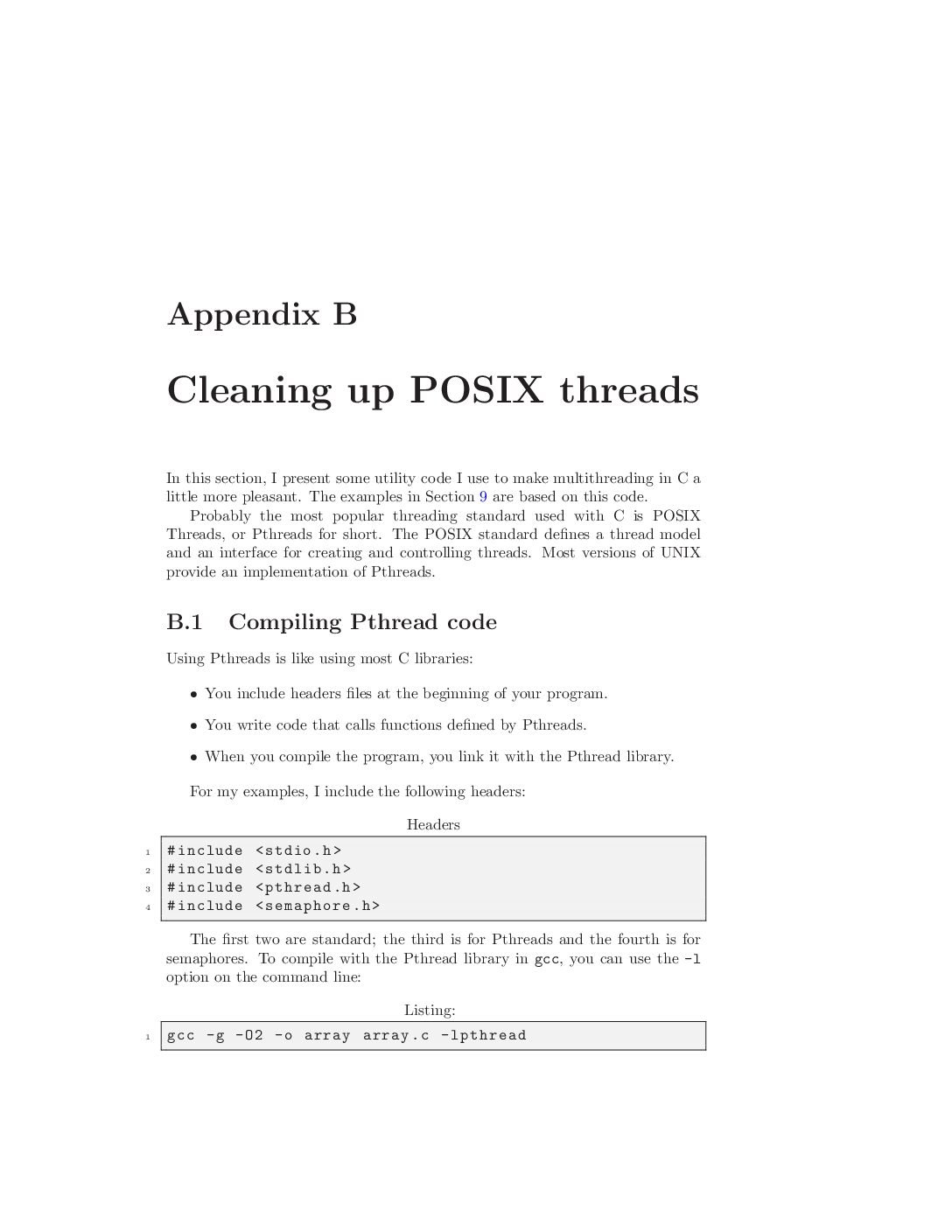 POSIX Threads – Utility Code and Wrappers