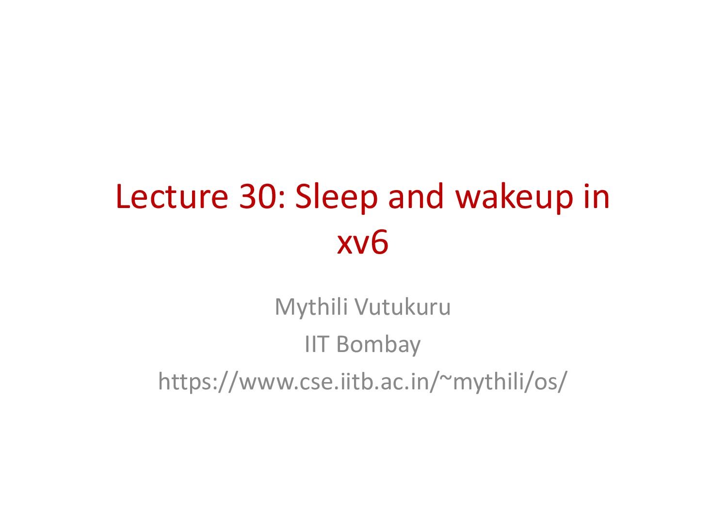 Sleep and Wakeup in xv6 – Missed Wakeup Prevention and Synchronization