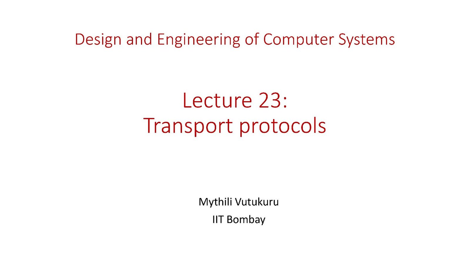 Transport Protocols (TCP/UDP)