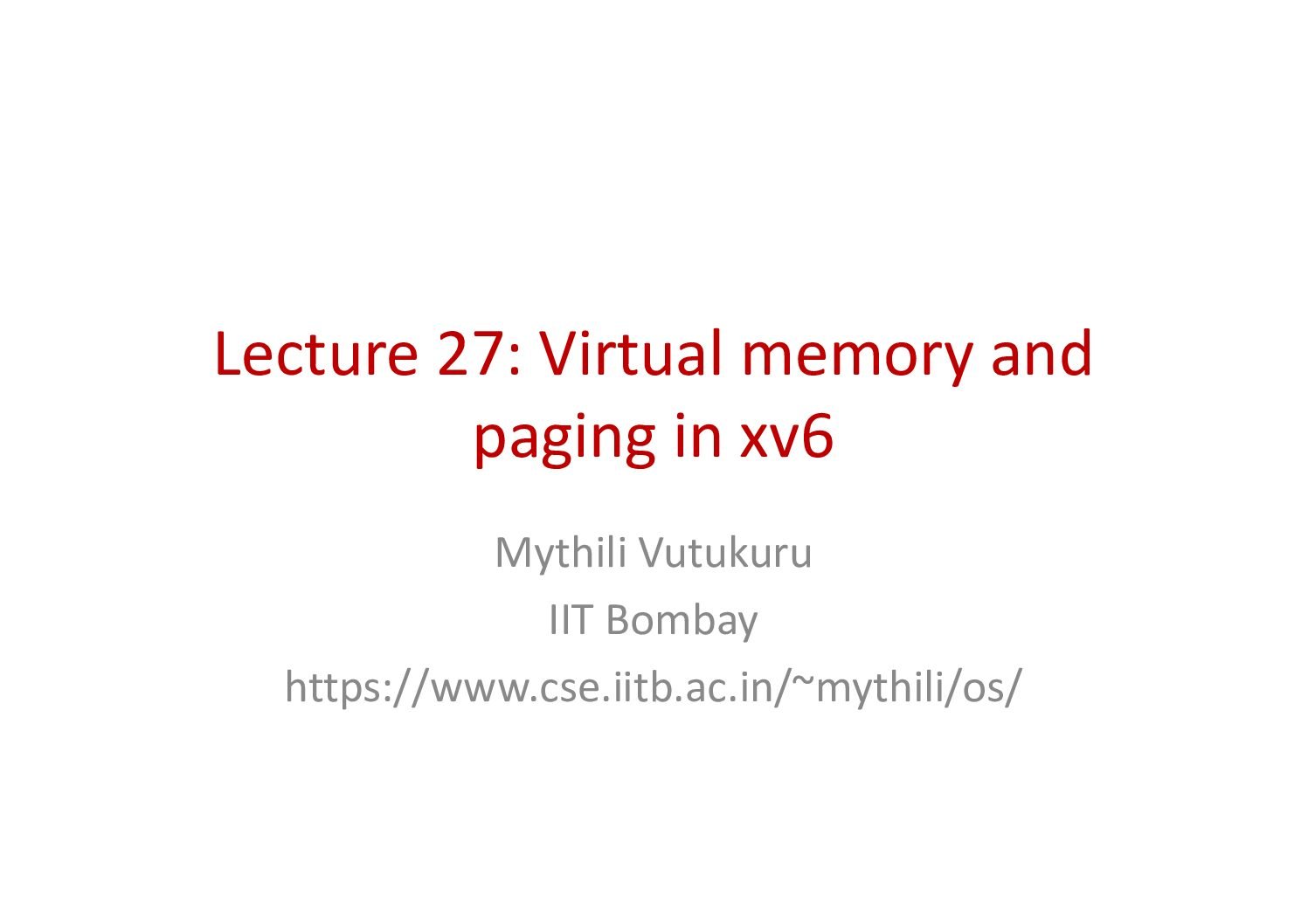 Virtual Memory and Paging in xv6