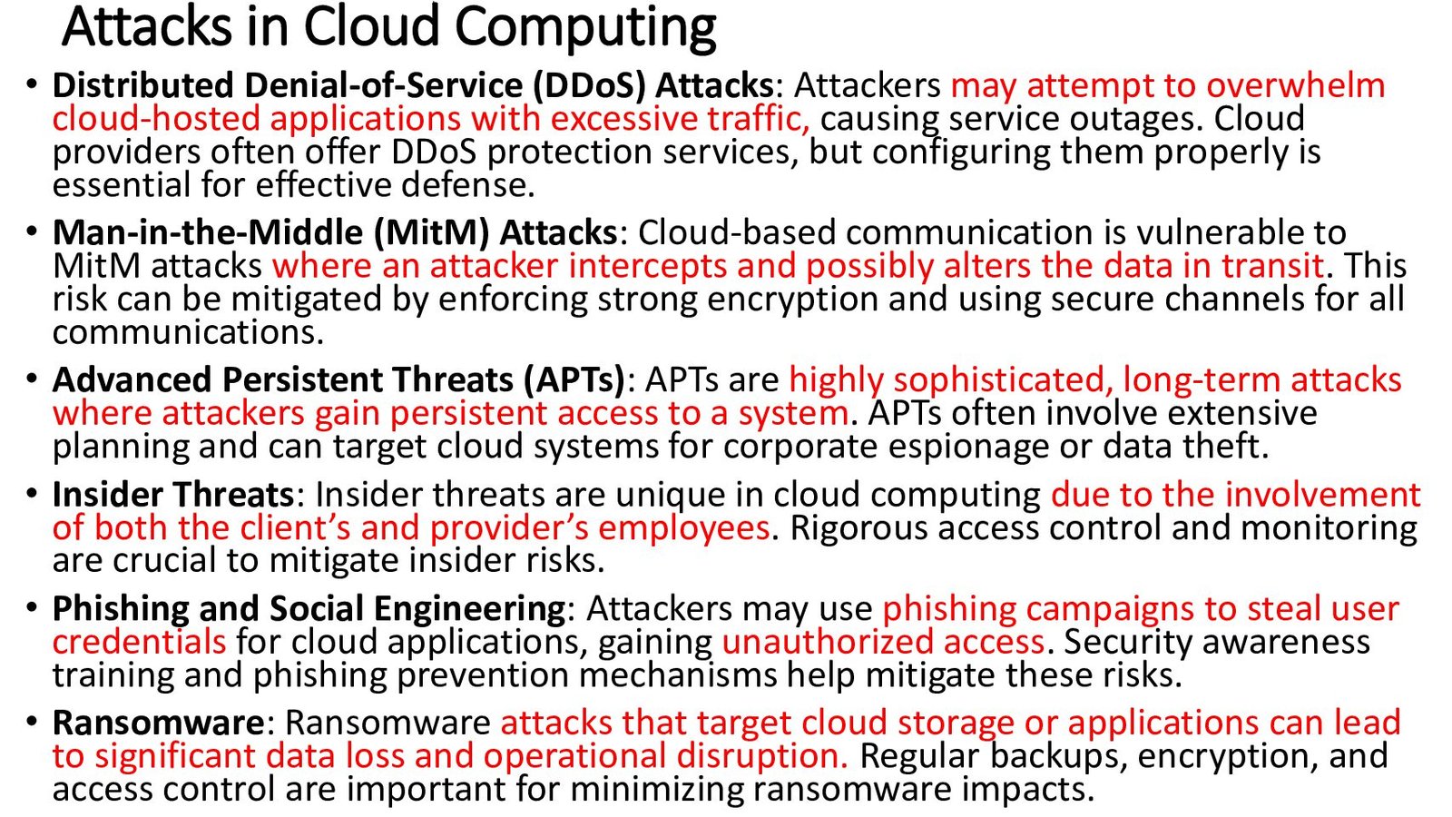 Cloud Attacks and Threats