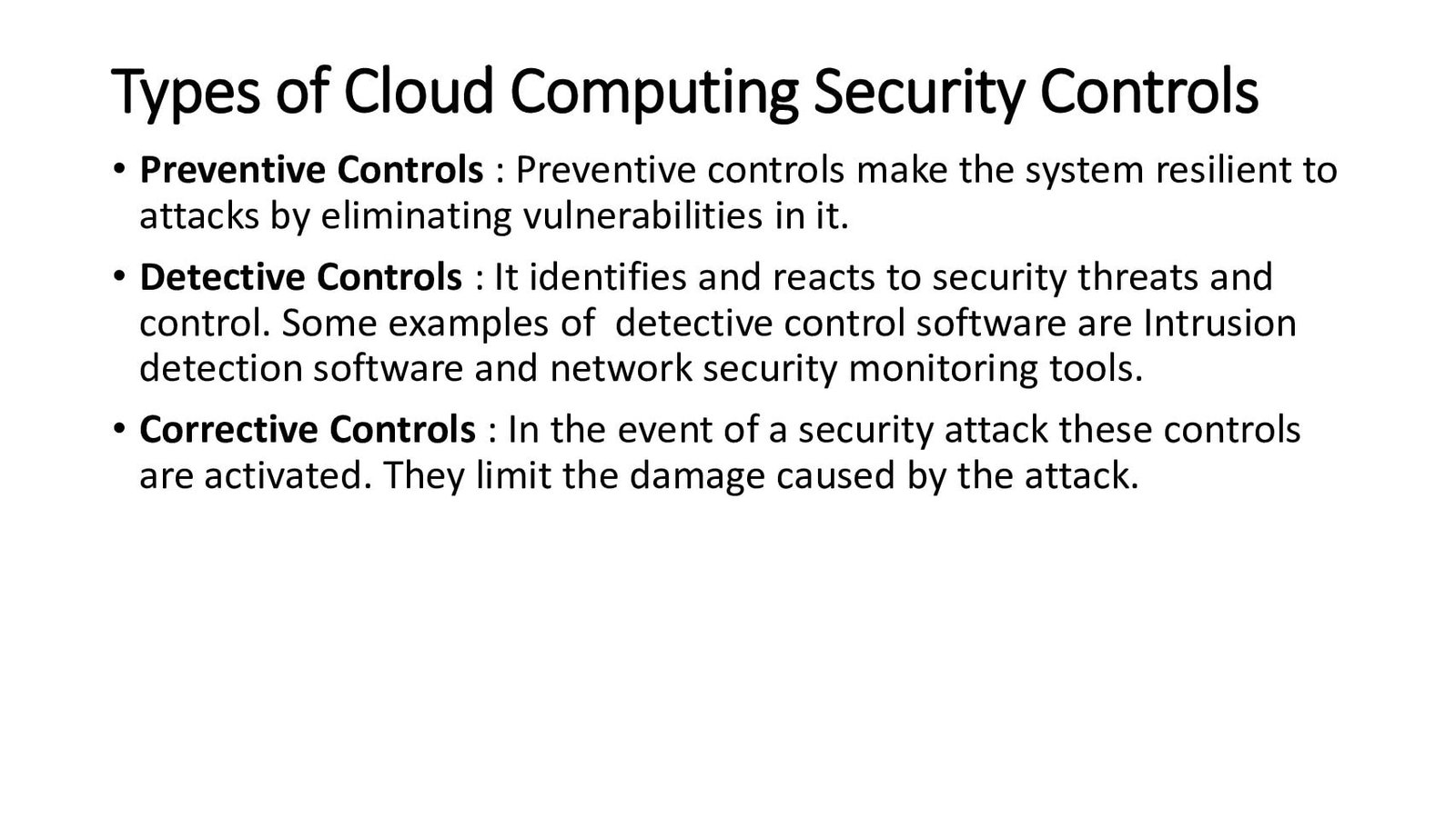 Security Controls and Scenarios