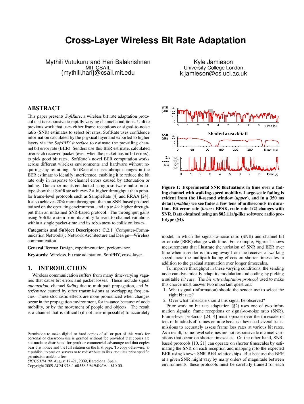 Wireless Bit Rate Adaptation