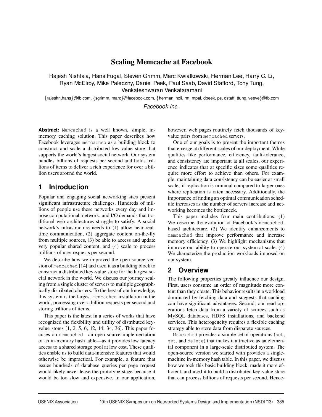 Distributed Caching at Scale