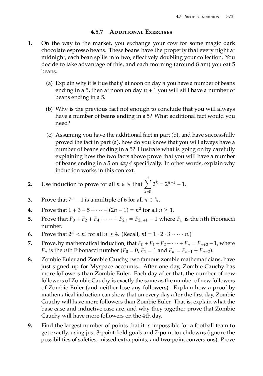 Mathematical Induction Exercises