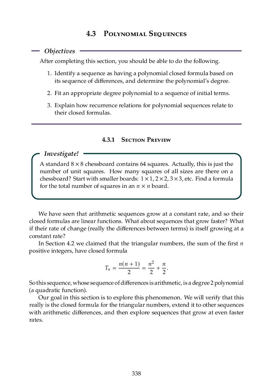 Polynomial Sequences and Fitting