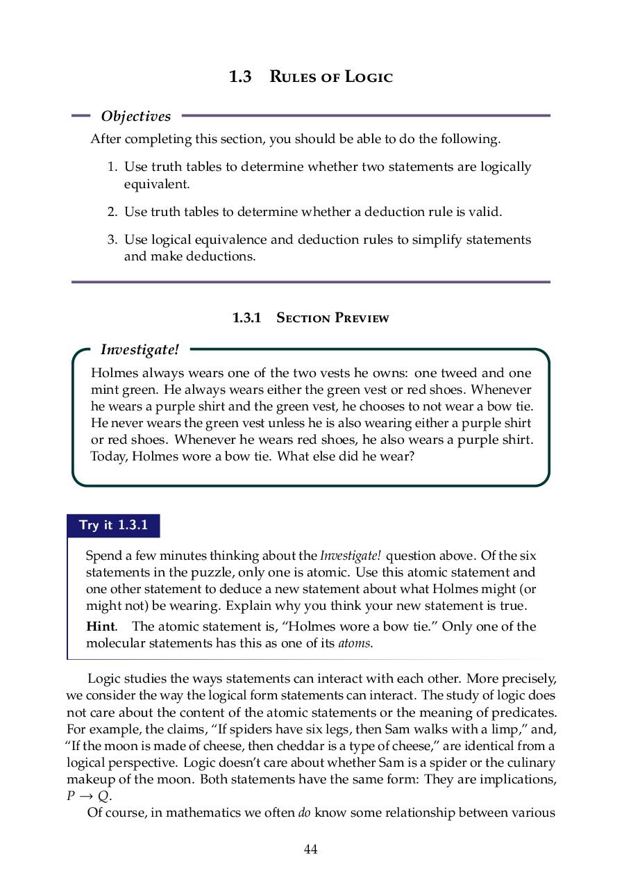 Truth Tables and Logical Equivalence