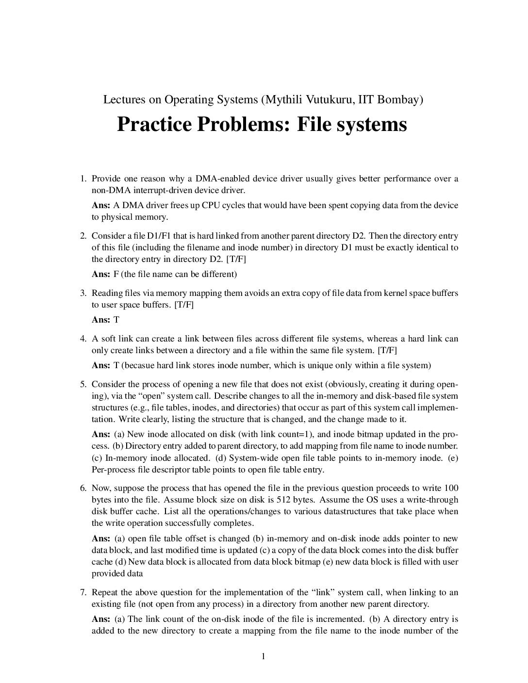 File Systems and Storage