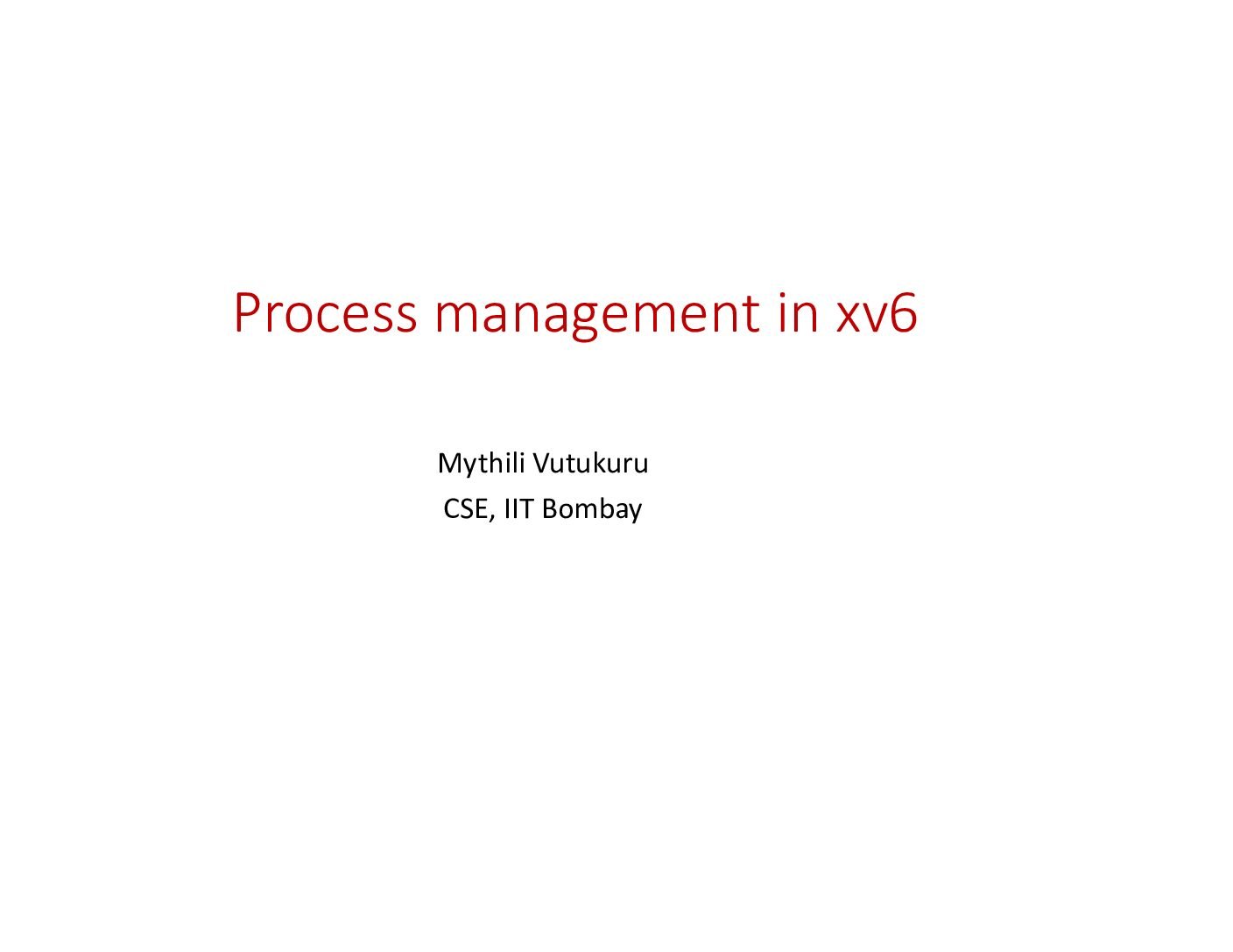 Process Management in xv6 – PCB, Page Tables and the Process Table