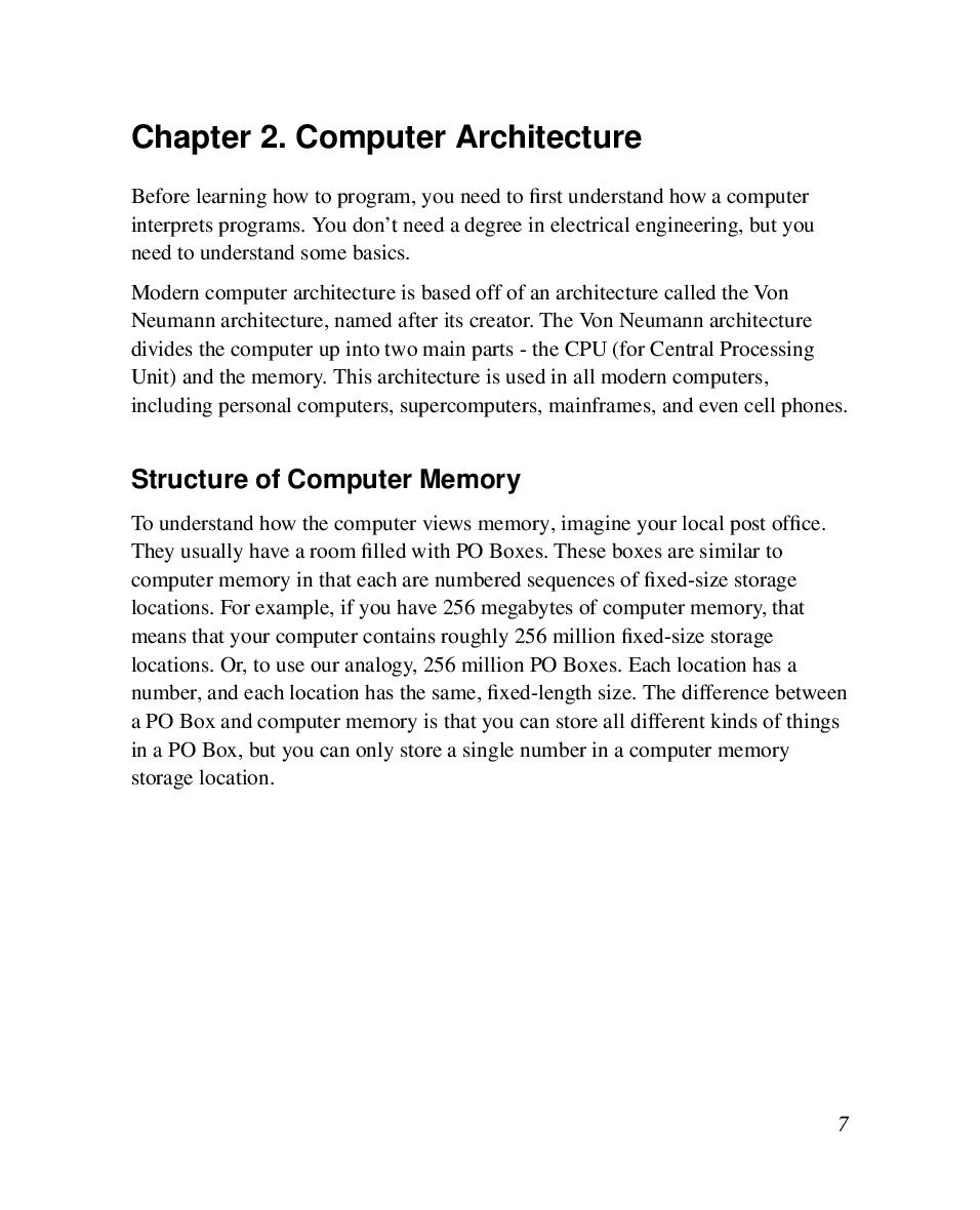 Von Neumann Architecture CPU & Memory