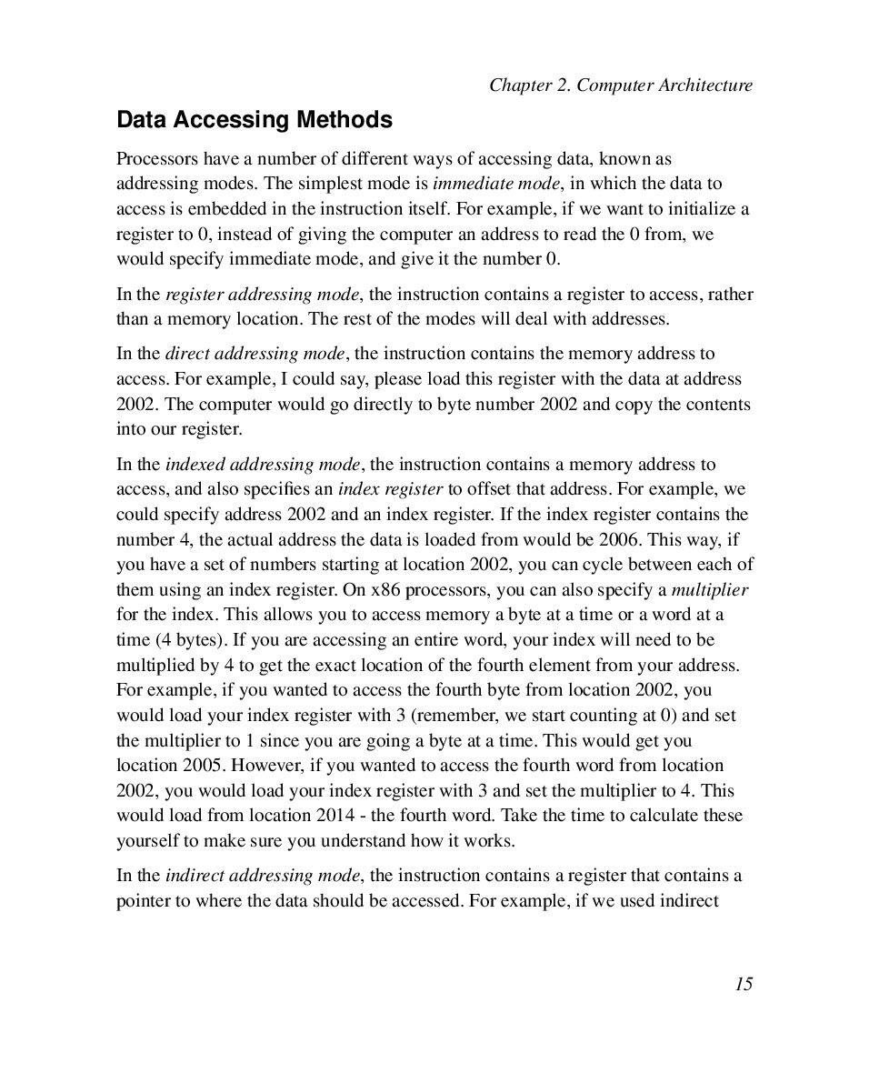 Data Addressing Methods