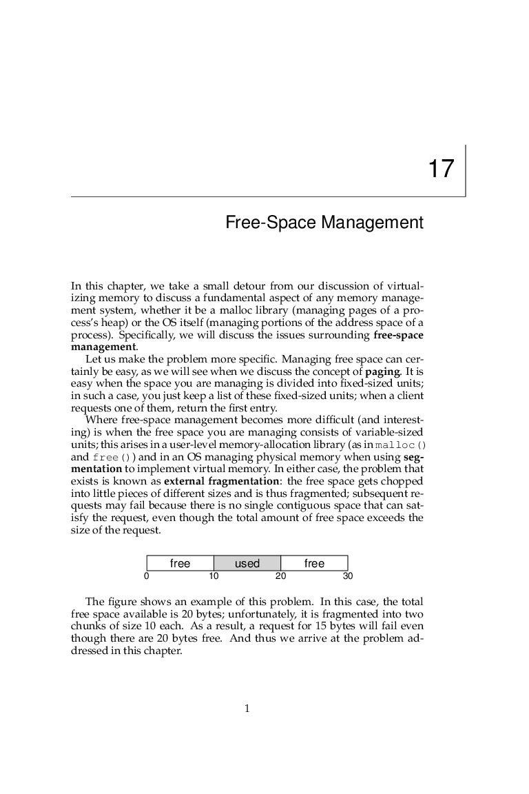 Memory Management – Fragmentation, Free Lists and Allocation