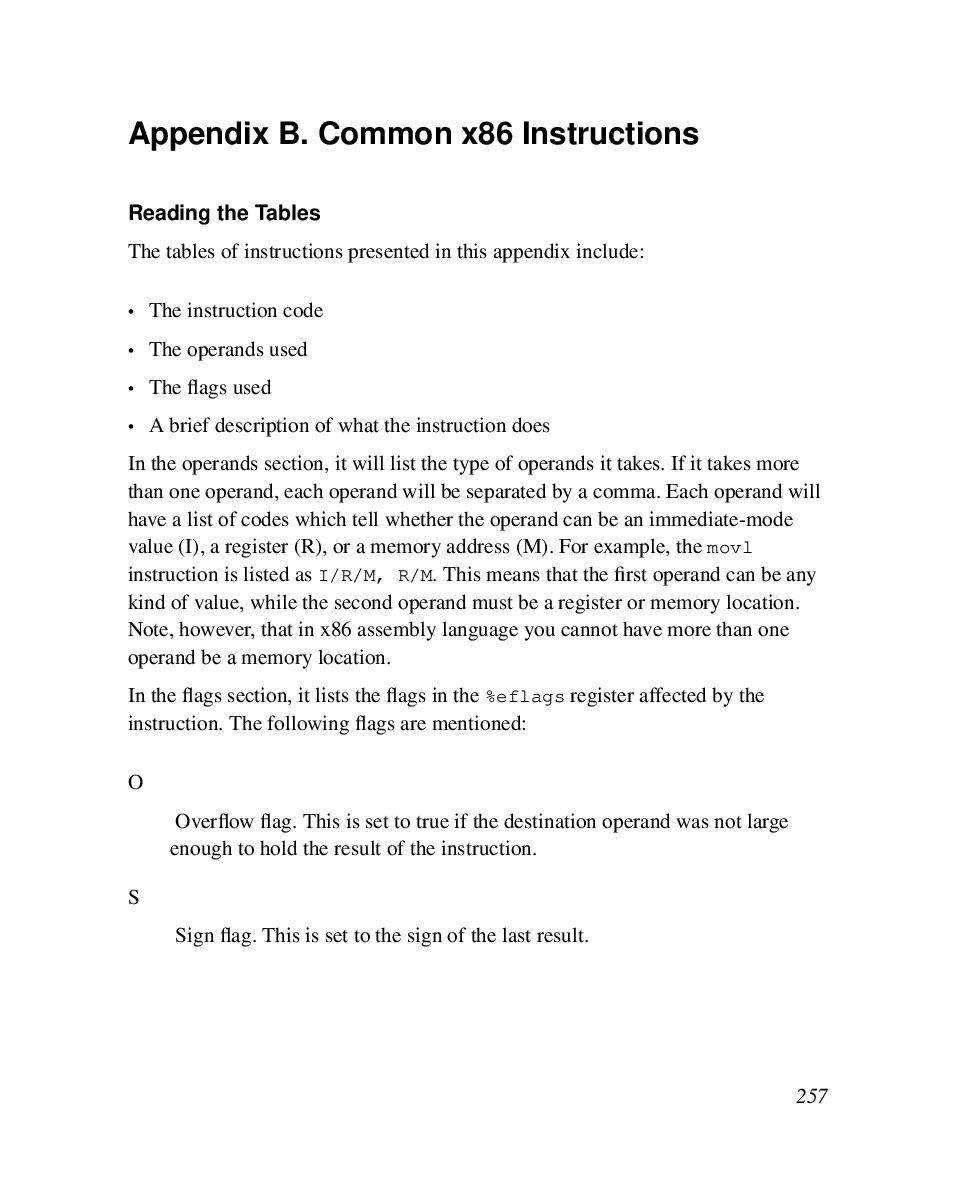 Common x86 Instructions Reference